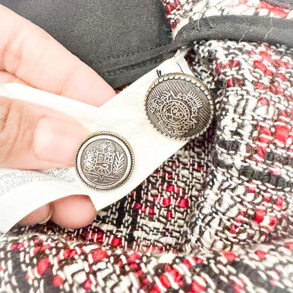 Zara Red and Black Tweed Jacket - Picture 6 of 8